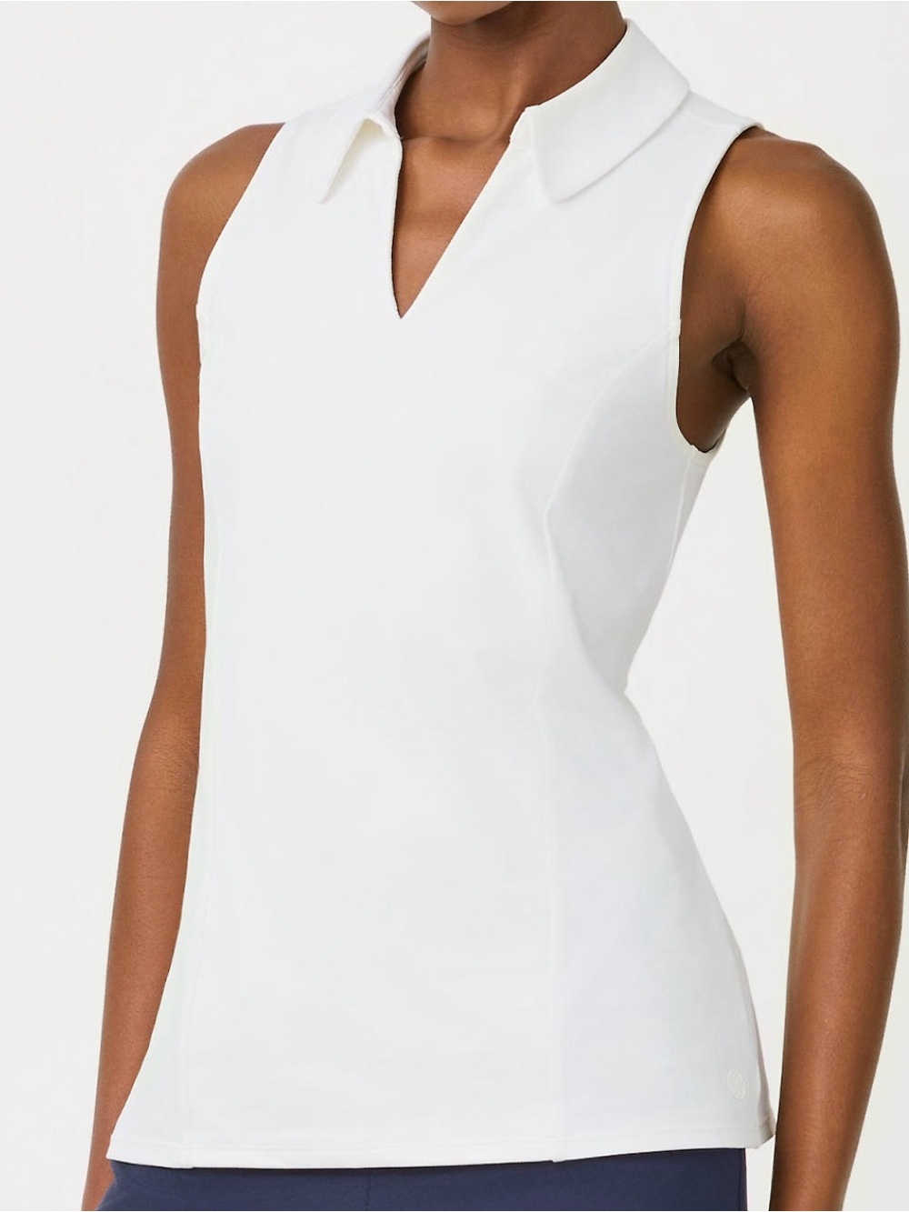 Lilly Pulitzer Luxletic Lakelyn Bra Polo Sleeveless White